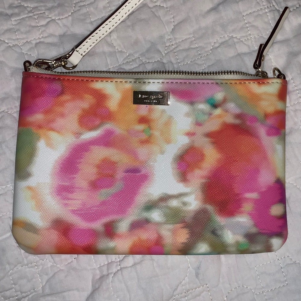 Kate Spade Small Muted Floral Wristlet
